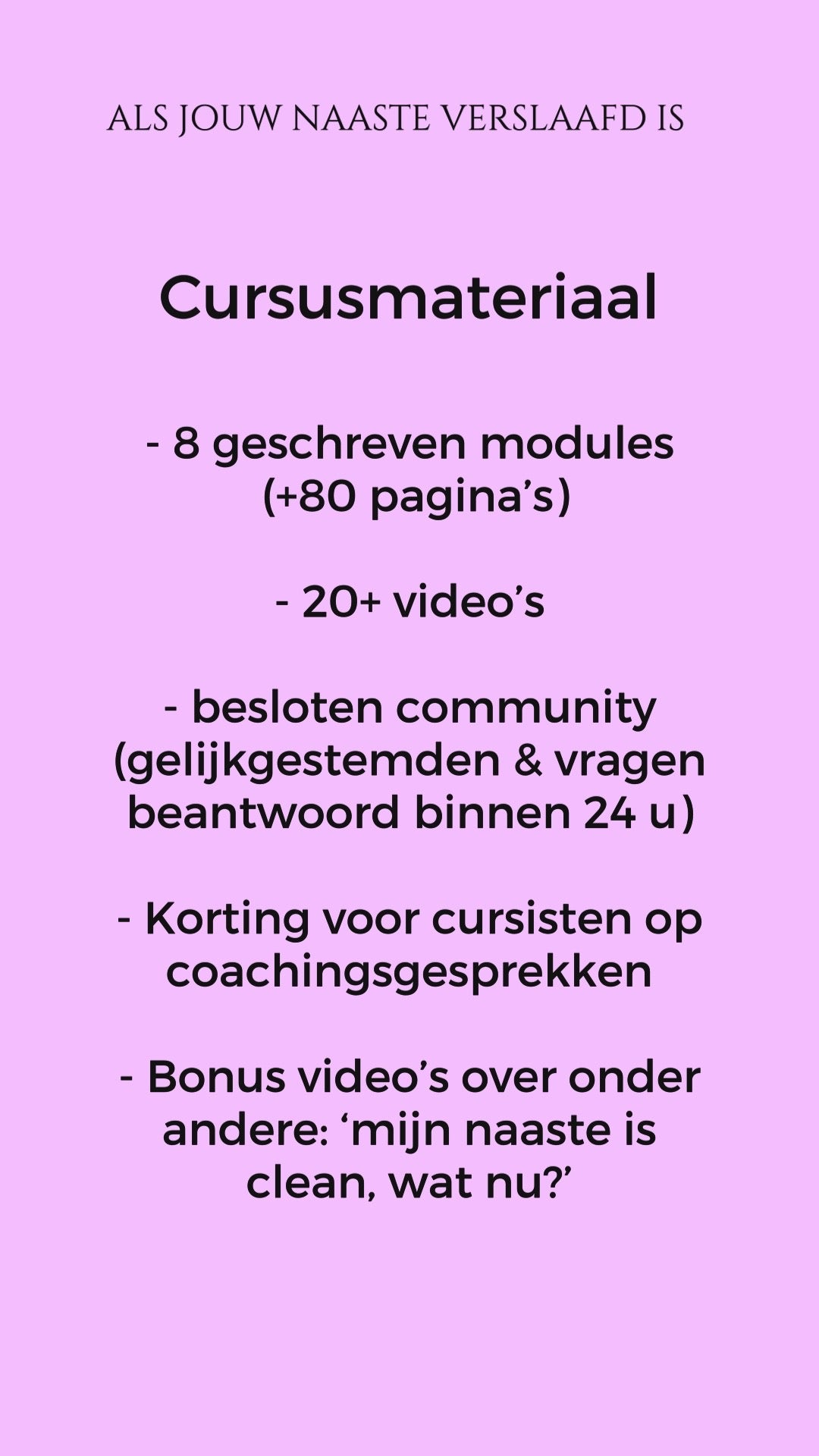Online Cursus 'Als Jouw Naaste Verslaafd is'